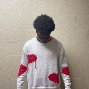 White 'Hearts' Hoodie